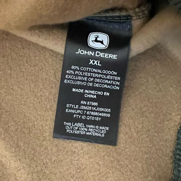 John Deere  Core Graphic Logo Hoodie Camo- Size XXL - Picture 5 of 10